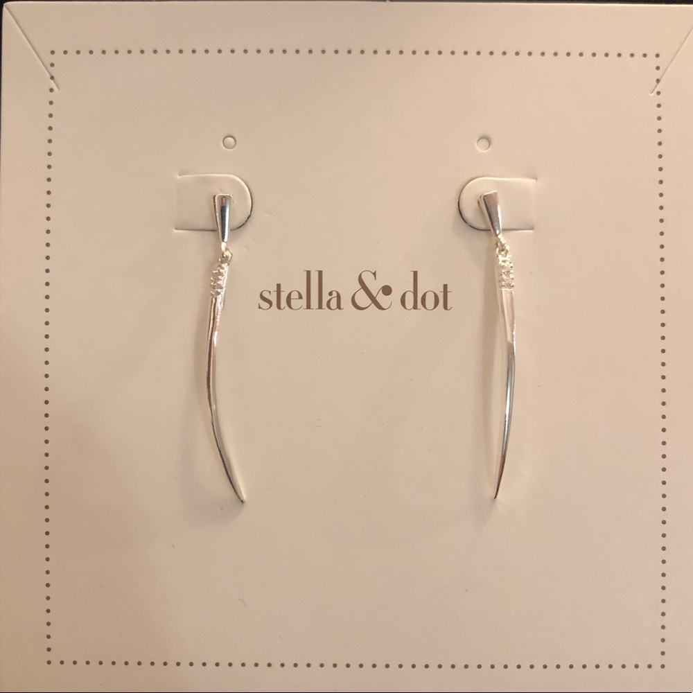 Stella & Dot Rae Wire Earrings, Silver